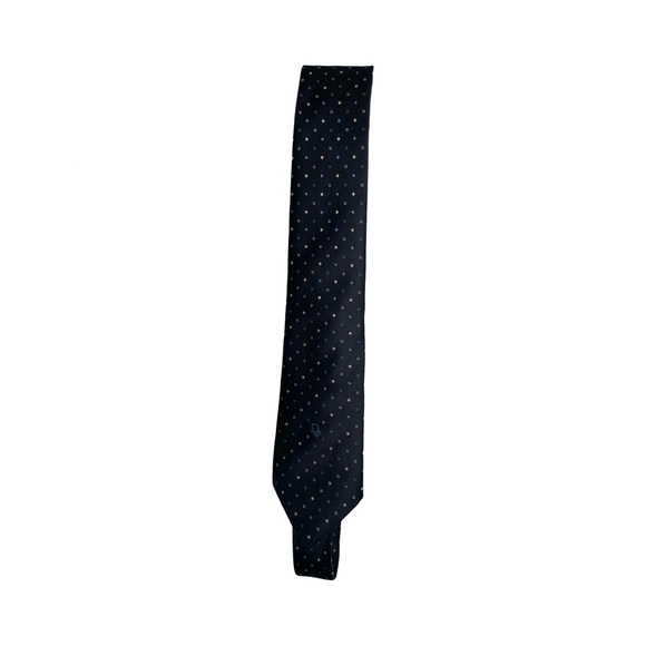 Dior Blue Tie with Polka Dots - Picture 3 of 3